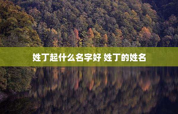 姓丁起什么名字好 姓丁的姓名