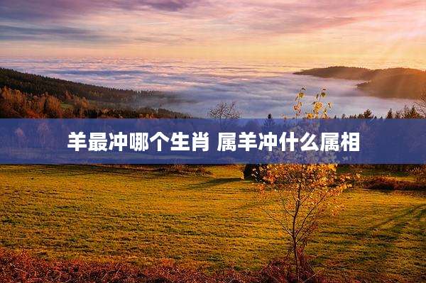 羊最冲哪个生肖 属羊冲什么属相