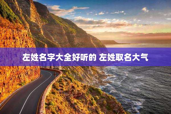 左姓名字大全好听的 左姓取名大气