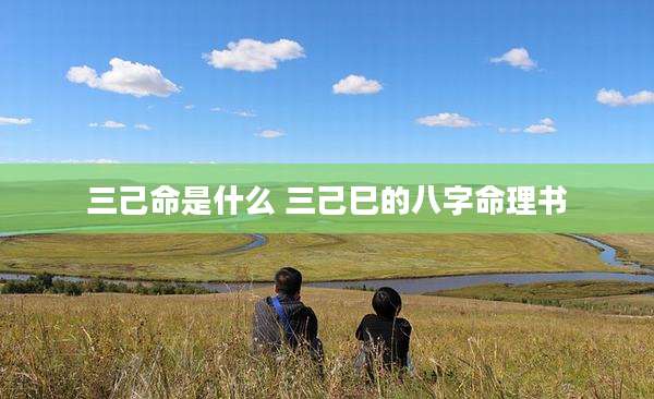 三己命是什么 三己巳的八字命理书