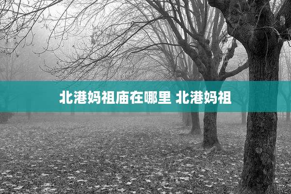 北港妈祖庙在哪里 北港妈祖