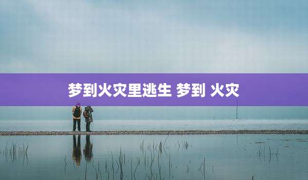 梦到火灾里逃生 梦到 火灾