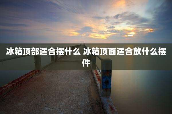 冰箱顶部适合摆什么 冰箱顶面适合放什么摆件