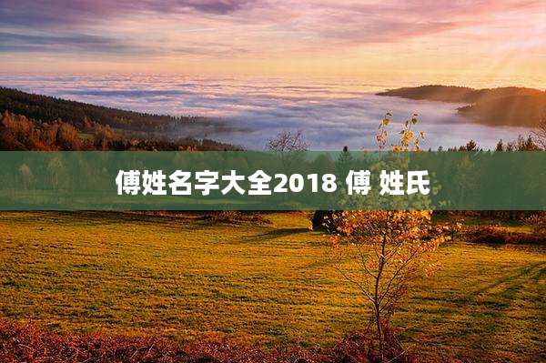 傅姓名字大全2018 傅 姓氏
