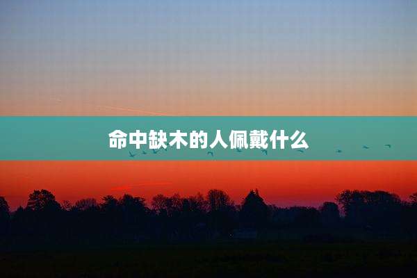 命中缺木的人佩戴什么