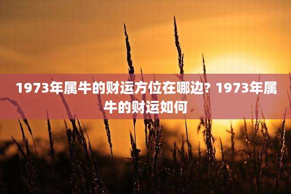 1973年属牛的财运方位在哪边? 1973年属牛的财运如何