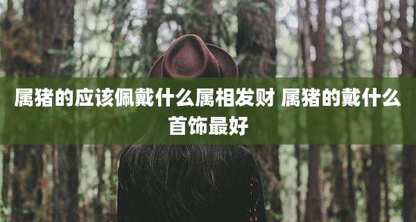 属猪的应该佩戴什么属相发财 属猪的戴什么首饰最好