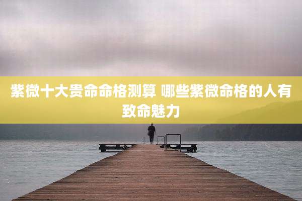 紫微十大贵命命格测算 哪些紫微命格的人有致命魅力