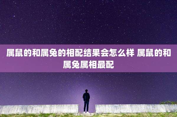 属鼠的和属兔的相配结果会怎么样 属鼠的和属兔属相最配