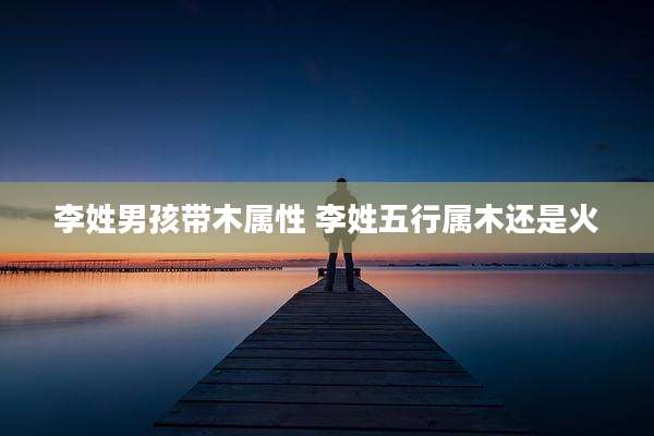 李姓男孩带木属性 李姓五行属木还是火