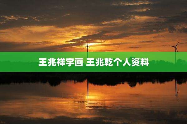 王兆祥字画 王兆乾个人资料