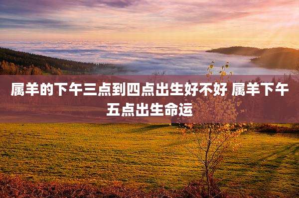 属羊的下午三点到四点出生好不好 属羊下午五点出生命运