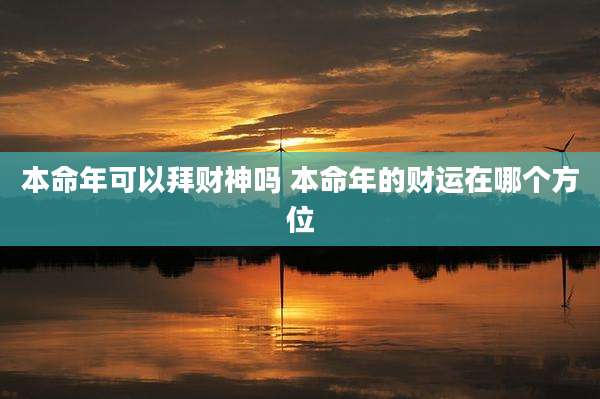 本命年可以拜财神吗 本命年的财运在哪个方位
