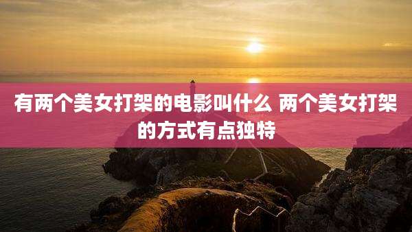 有两个美女打架的电影叫什么 两个美女打架的方式有点独特