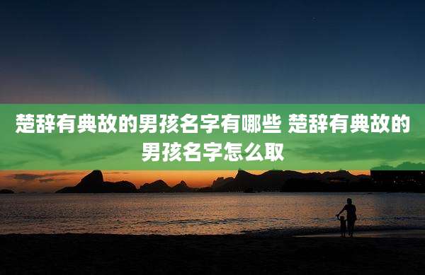 楚辞有典故的男孩名字有哪些 楚辞有典故的男孩名字怎么取