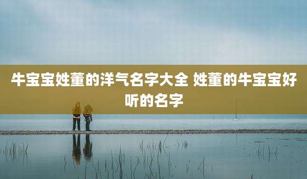 牛宝宝姓董的洋气名字大全 姓董的牛宝宝好听的名字