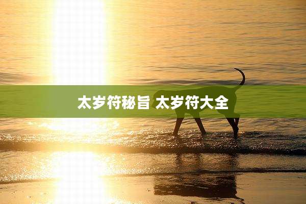 太岁符秘旨 太岁符大全