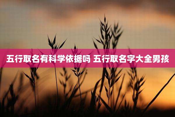五行取名有科学依据吗 五行取名字大全男孩