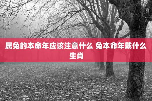 属兔的本命年应该注意什么 兔本命年戴什么生肖