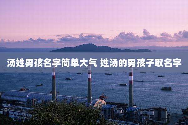 汤姓男孩名字简单大气 姓汤的男孩子取名字