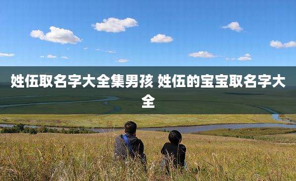 姓伍取名字大全集男孩 姓伍的宝宝取名字大全