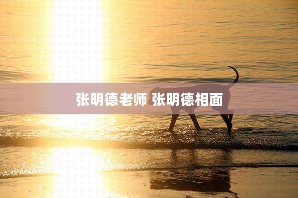 张明德老师 张明德相面