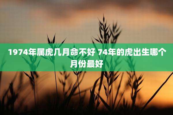1974年属虎几月命不好 74年的虎出生哪个月份最好