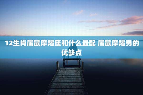 12生肖属鼠摩羯座和什么最配 属鼠摩羯男的优缺点