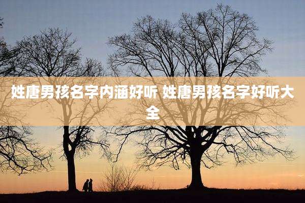 姓唐男孩名字内涵好听 姓唐男孩名字好听大全
