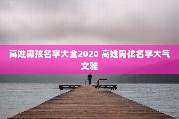 高姓男孩名字大全2020 高姓男孩名字大气文雅