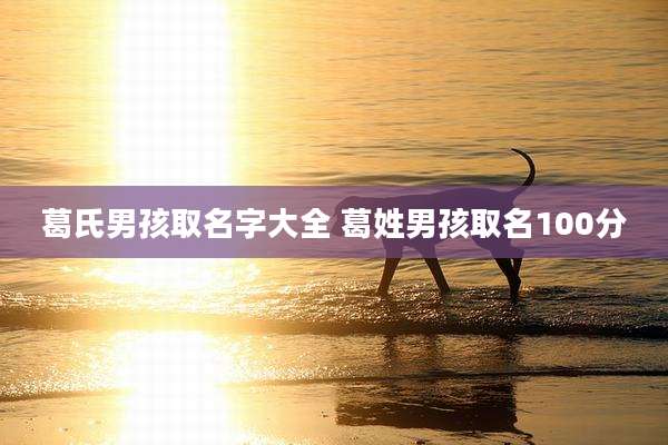 葛氏男孩取名字大全 葛姓男孩取名100分