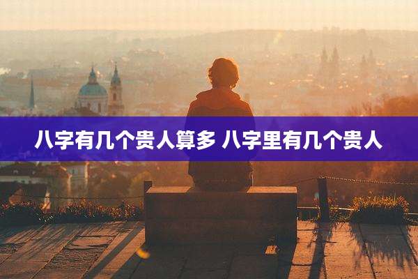 八字有几个贵人算多 八字里有几个贵人