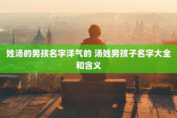姓汤的男孩名字洋气的 汤姓男孩子名字大全和含义