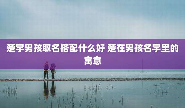 楚字男孩取名搭配什么好 楚在男孩名字里的寓意