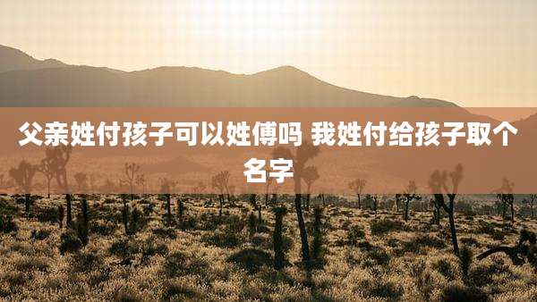 父亲姓付孩子可以姓傅吗 我姓付给孩子取个名字