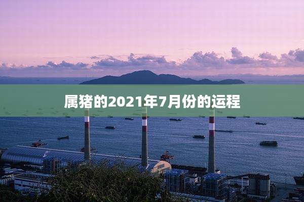 属猪的2021年7月份的运程