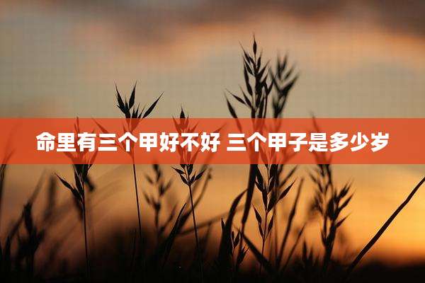 命里有三个甲好不好 三个甲子是多少岁
