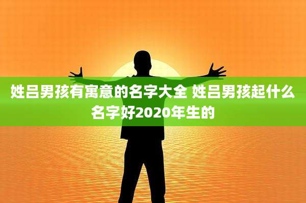 姓吕男孩有寓意的名字大全 姓吕男孩起什么名字好2020年生的