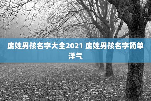 庞姓男孩名字大全2021 庞姓男孩名字简单洋气
