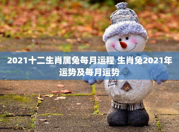 2021十二生肖属兔每月运程 生肖兔2021年运势及每月运势