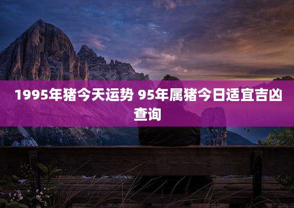 1995年猪今天运势 95年属猪今日适宜吉凶查询