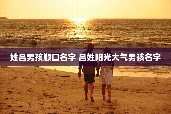 姓吕男孩顺口名字 吕姓阳光大气男孩名字