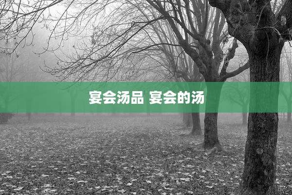 宴会汤品 宴会的汤