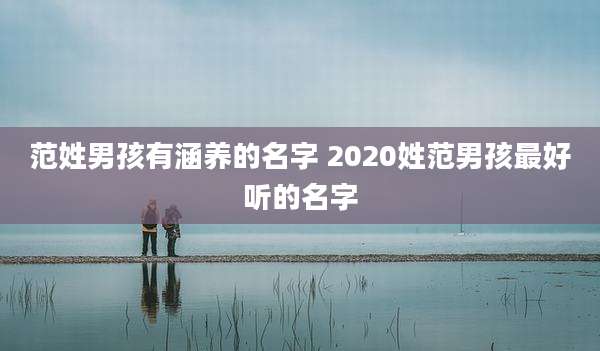范姓男孩有涵养的名字 2020姓范男孩最好听的名字