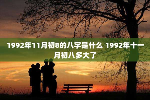 1992年11月初8的八字是什么 1992年十一月初八多大了