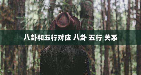 八卦和五行对应 八卦 五行 关系