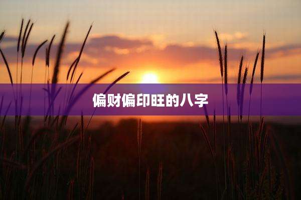 偏财偏印旺的八字