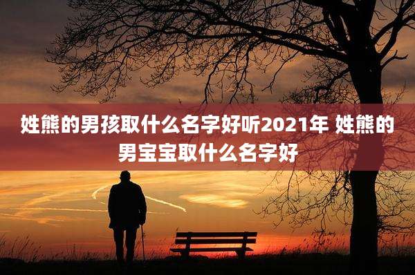 姓熊的男孩取什么名字好听2021年 姓熊的男宝宝取什么名字好