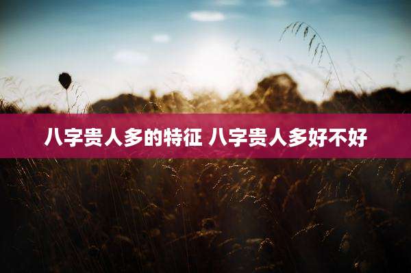 八字贵人多的特征 八字贵人多好不好