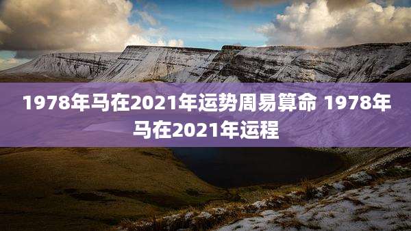 1978年马在2021年运势周易算命 1978年马在2021年运程